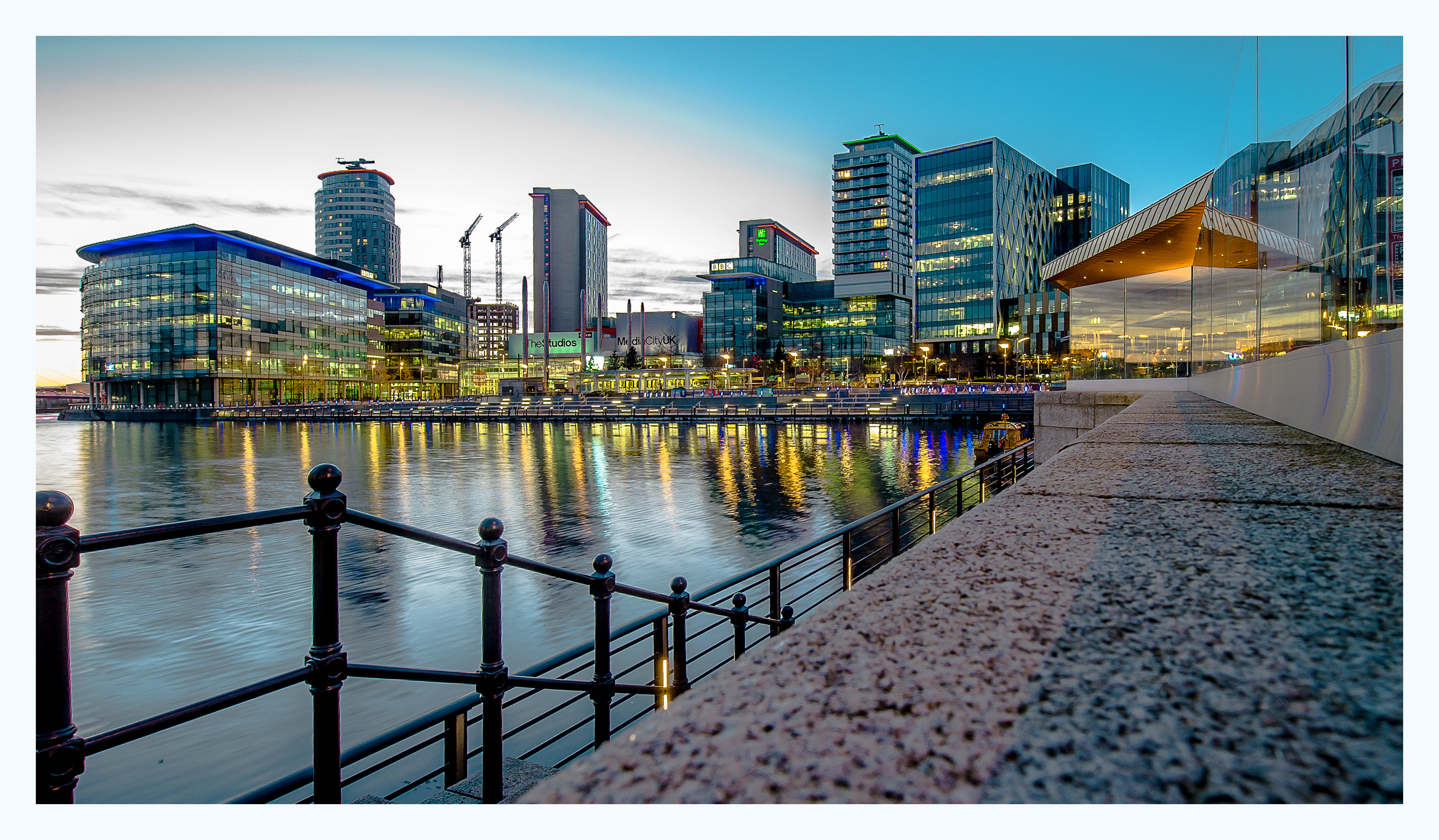 The Quays at dusk