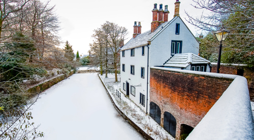 Frozen canal in Worsley