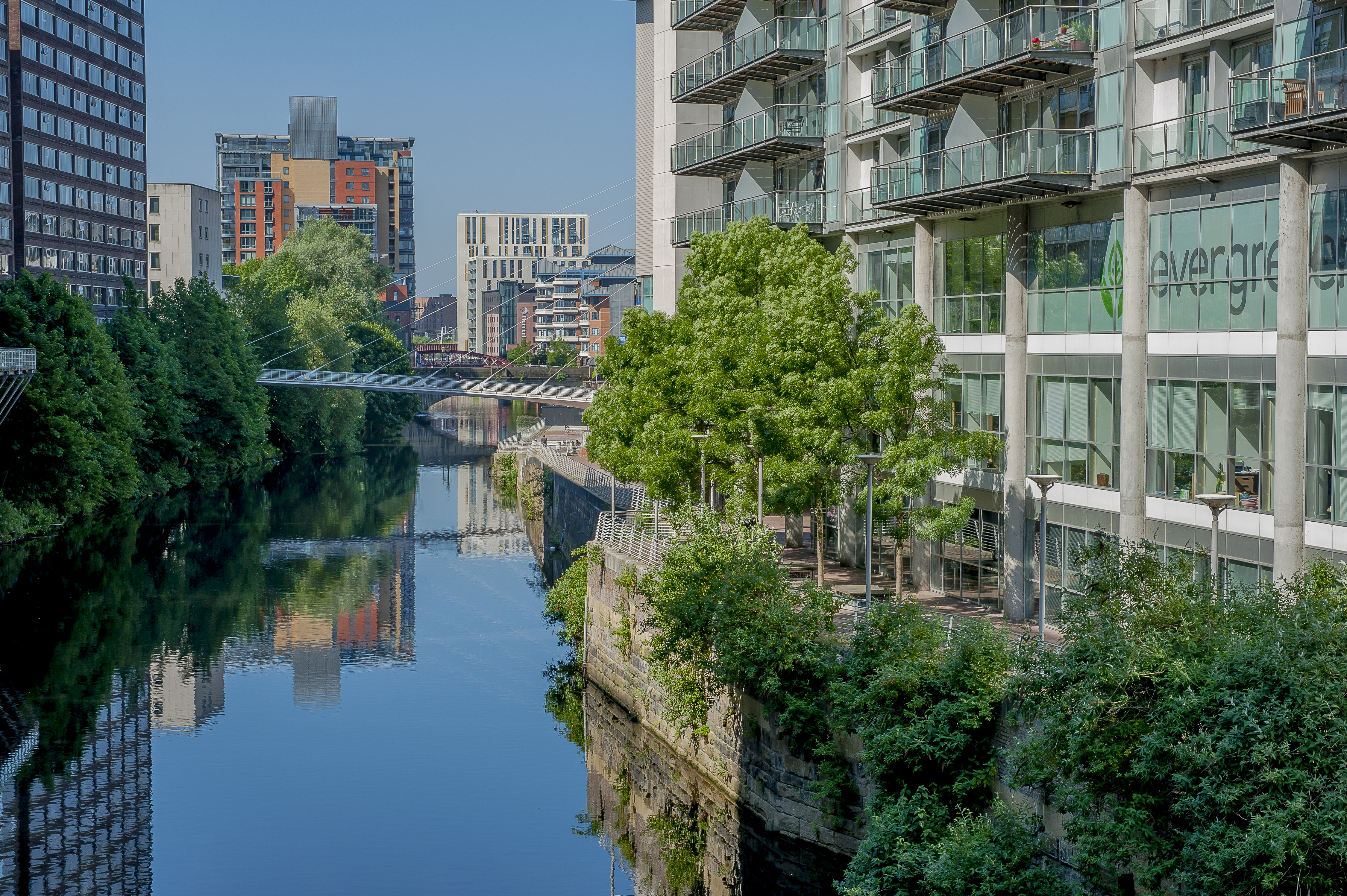 The river Irwell in the city centre