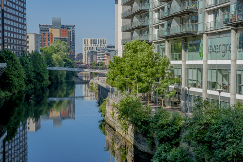 River Irwell separating Salford and Manchester