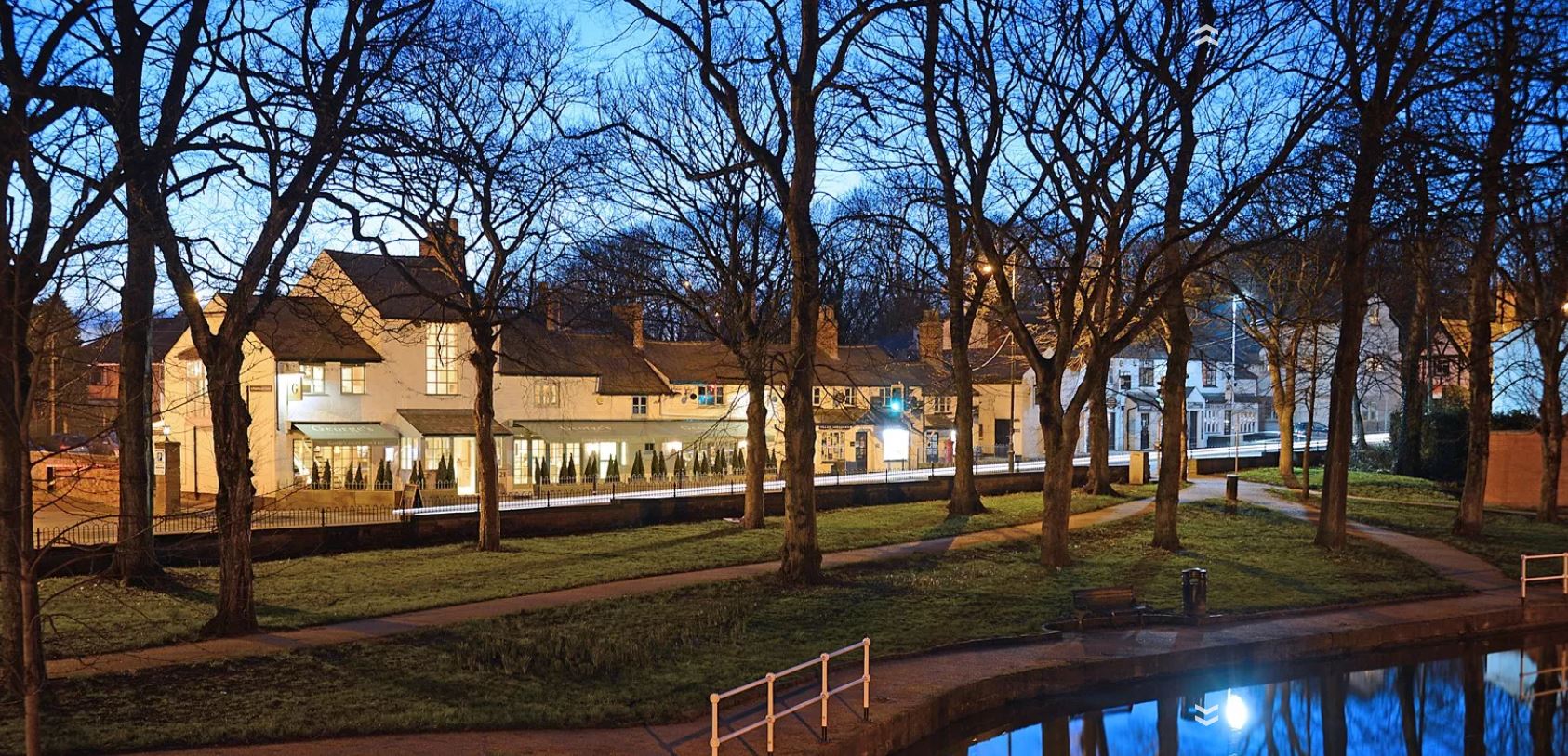 An outside view of George's Restaurant, Worsley