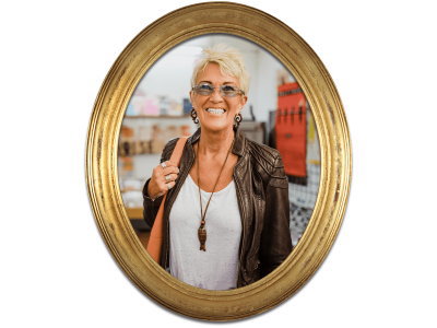 A woman out shopping