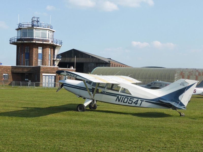 A plane that has just landed at the City Airport
